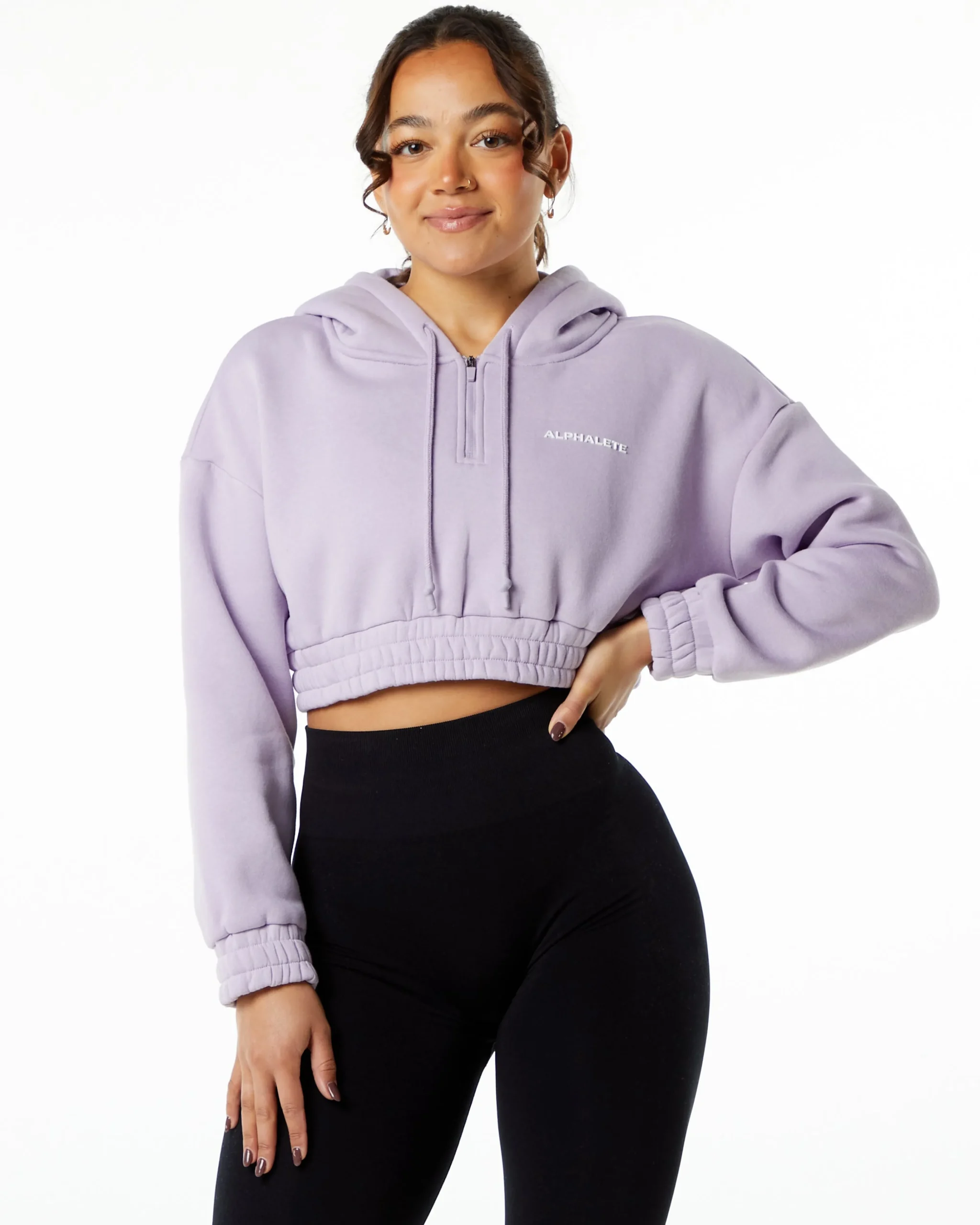 Classic Capital Crop Hoodie